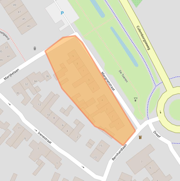 Kaart van postcodegebied 4116CR.