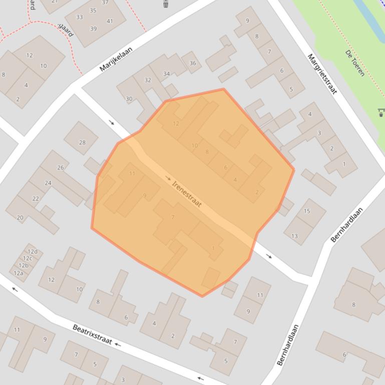 Kaart van postcodegebied 4116CT.