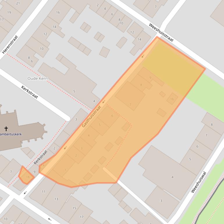 Kaart van postcodegebied 4116CZ.