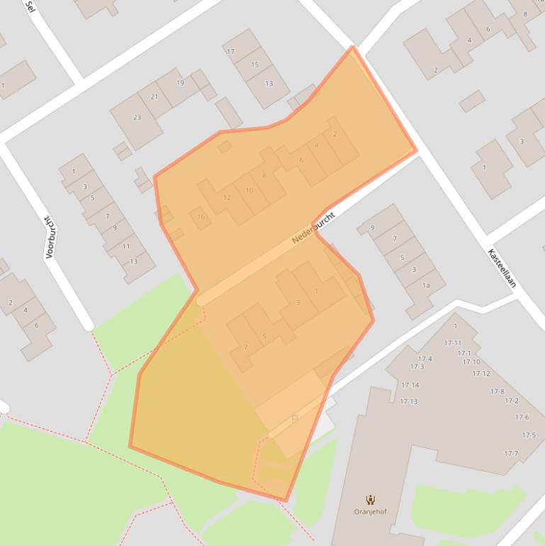 Kaart van postcodegebied 4116DH.