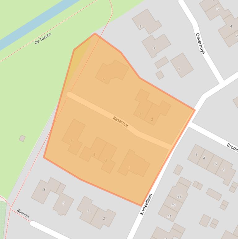 Kaart van postcodegebied 4116DP.