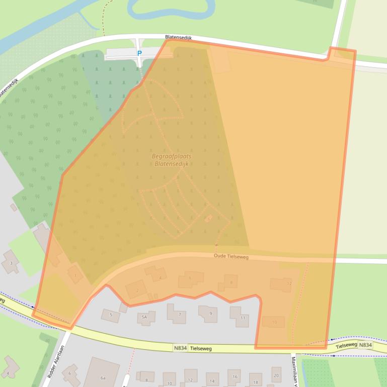 Kaart van postcodegebied 4116EA.