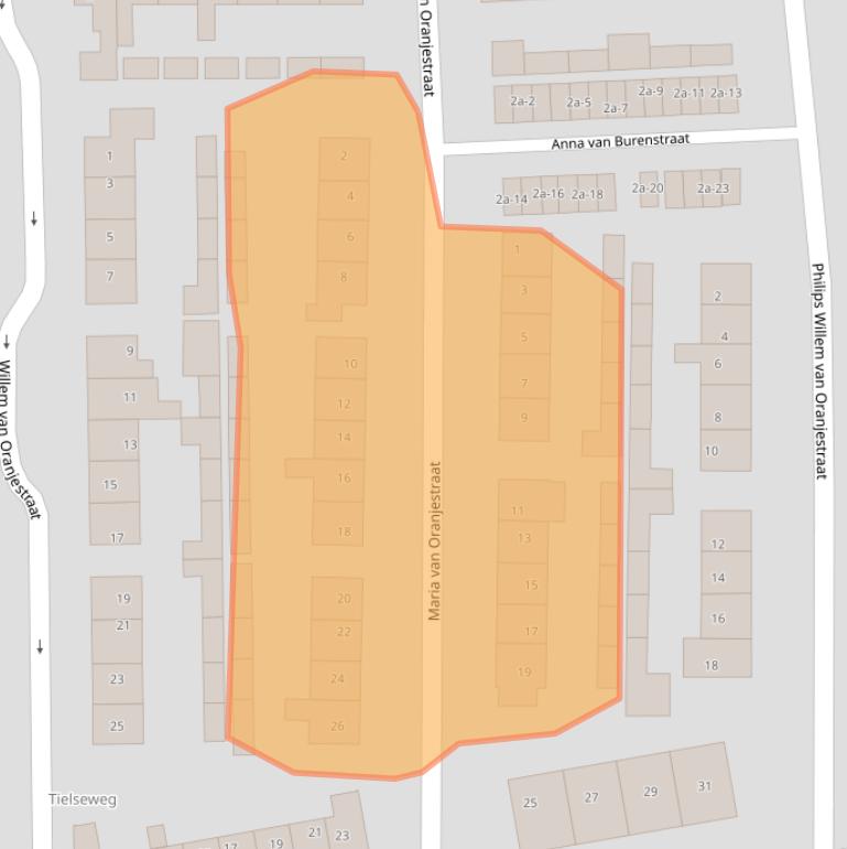 Kaart van postcodegebied 4116EP.