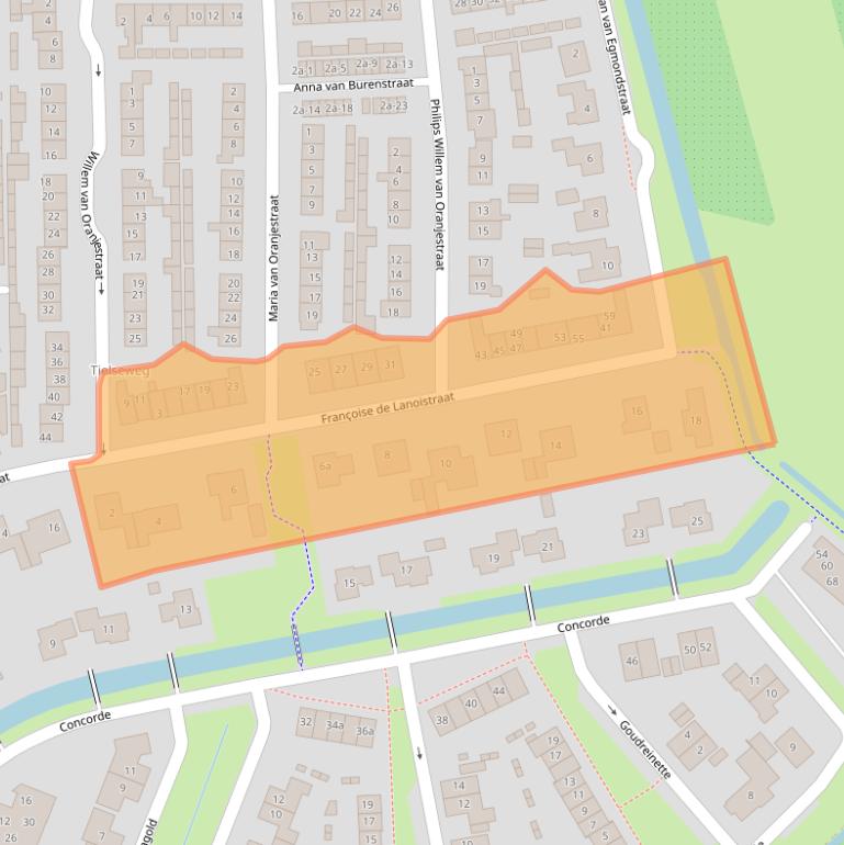 Kaart van postcodegebied 4116ET.