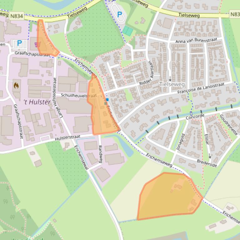 Kaart van postcodegebied 4116GC.