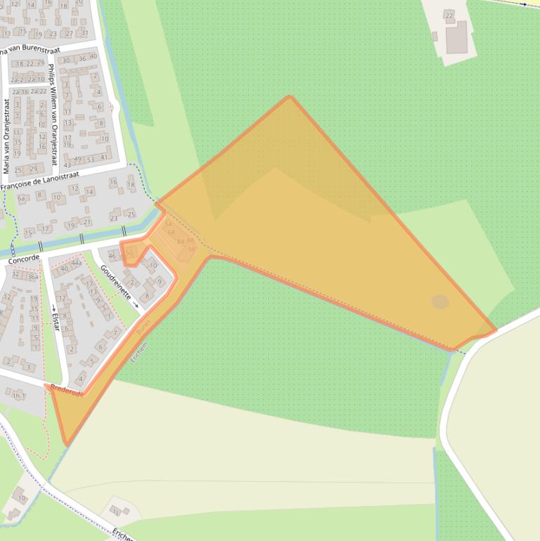 Kaart van postcodegebied 4116HC.