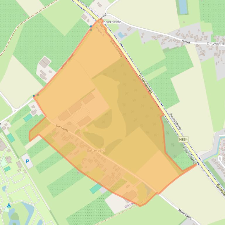 Kaart van postcodegebied 4117GV.