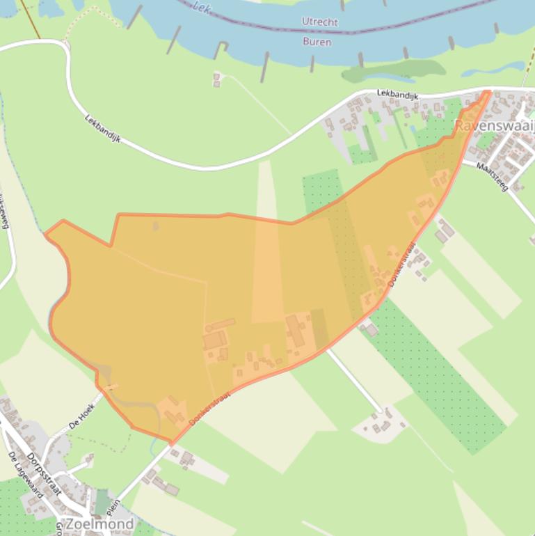 Kaart van postcodegebied 4119LZ.