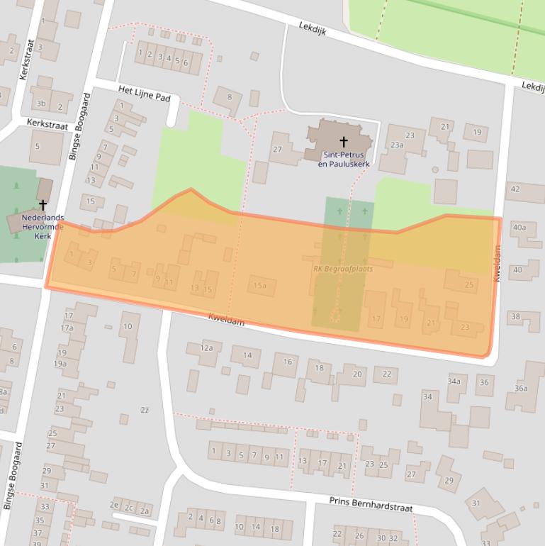 Kaart van postcodegebied 4121EE.
