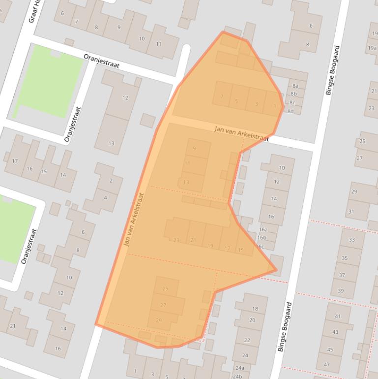 Kaart van postcodegebied 4121EJ.