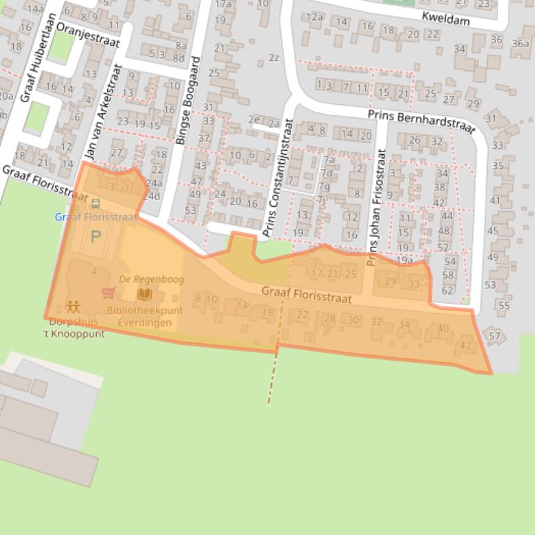 Kaart van postcodegebied 4121EL.