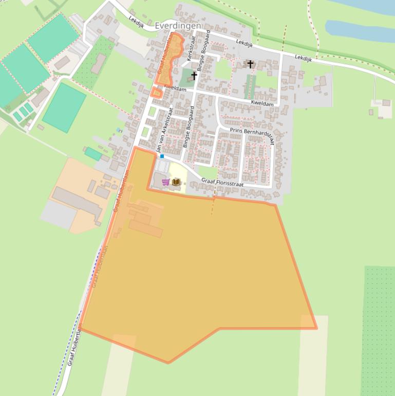 Kaart van postcodegebied 4121EM.