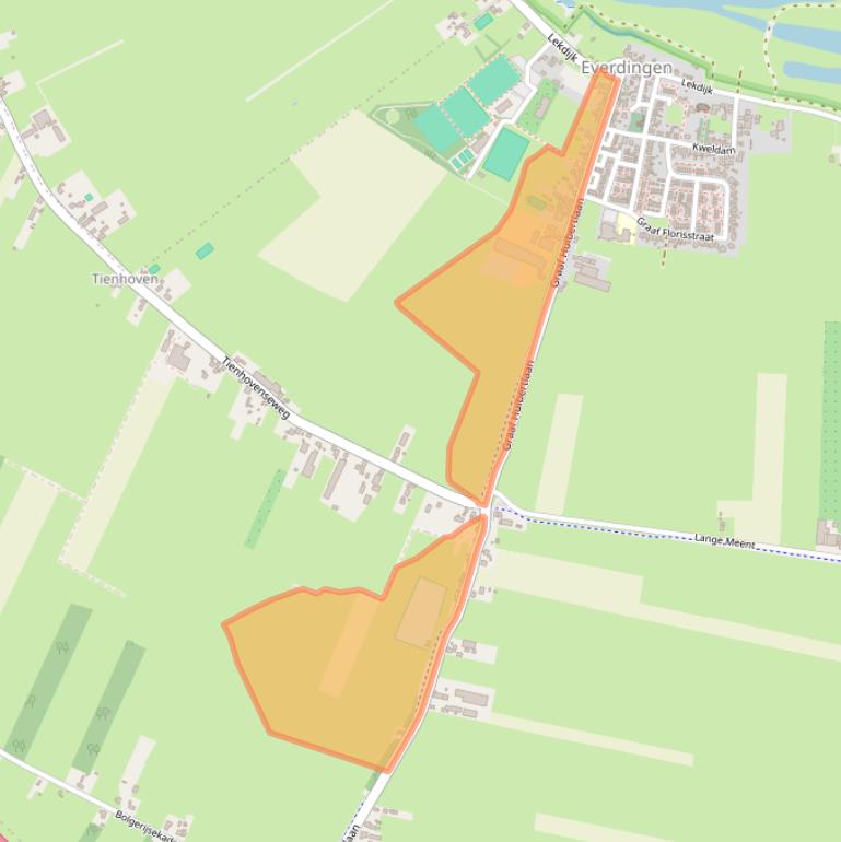 Kaart van postcodegebied 4121EP.