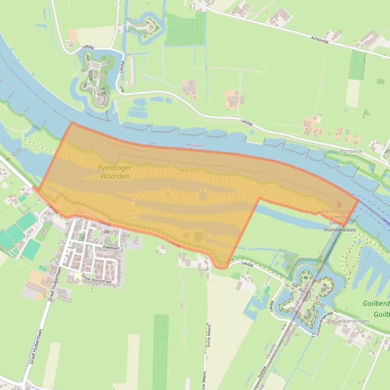 Kaart van postcodegebied 4121KJ.