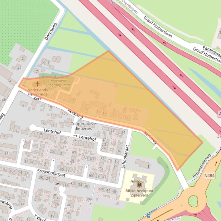 Kaart van postcodegebied 4122GB.