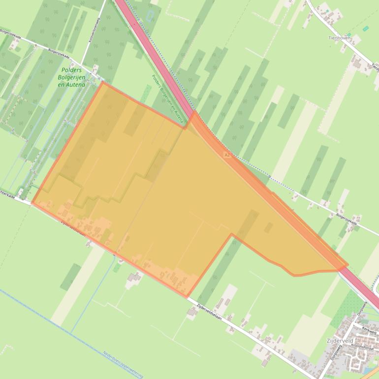 Kaart van postcodegebied 4122GR.