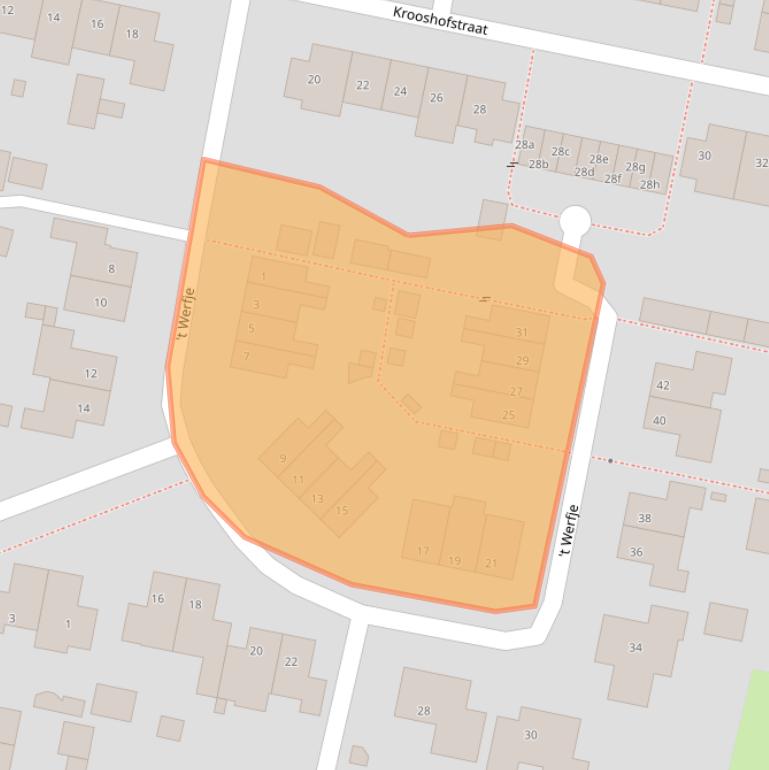 Kaart van postcodegebied 4122GS.