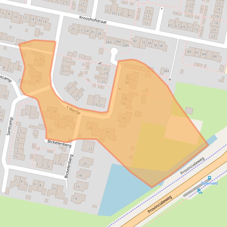 Kaart van postcodegebied 4122GT.