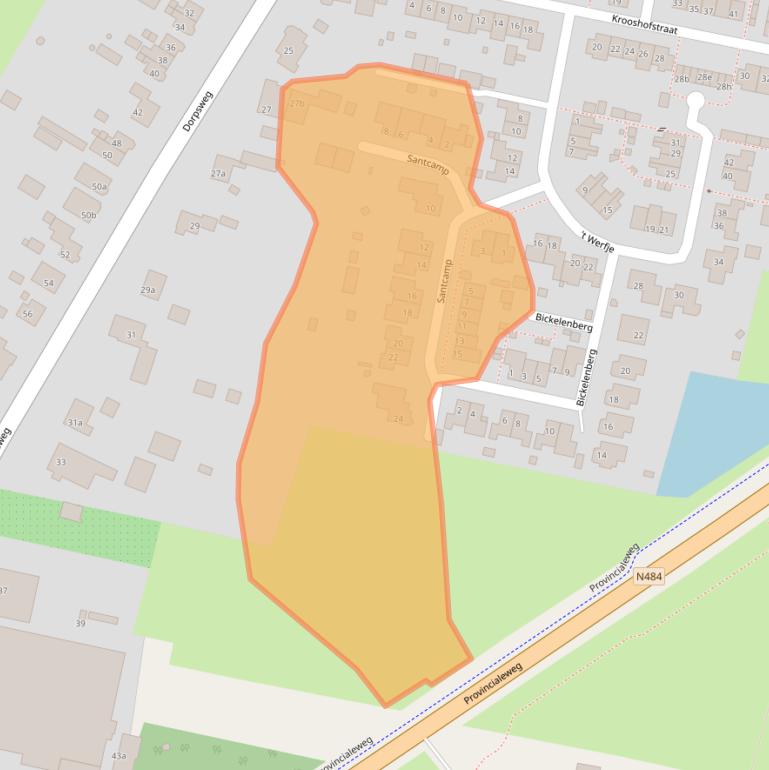 Kaart van postcodegebied 4122GV.