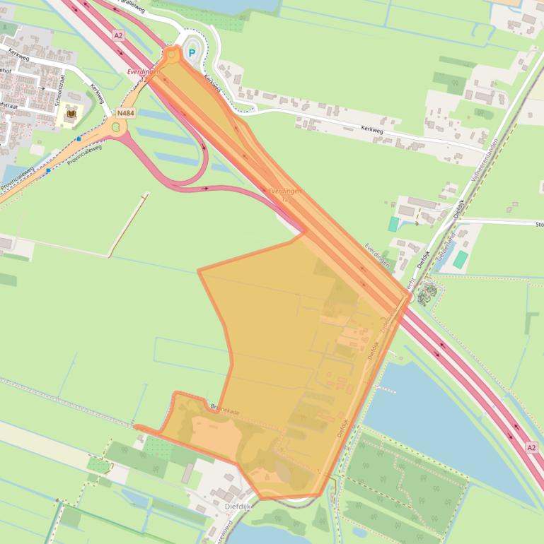 Kaart van postcodegebied 4122KP.