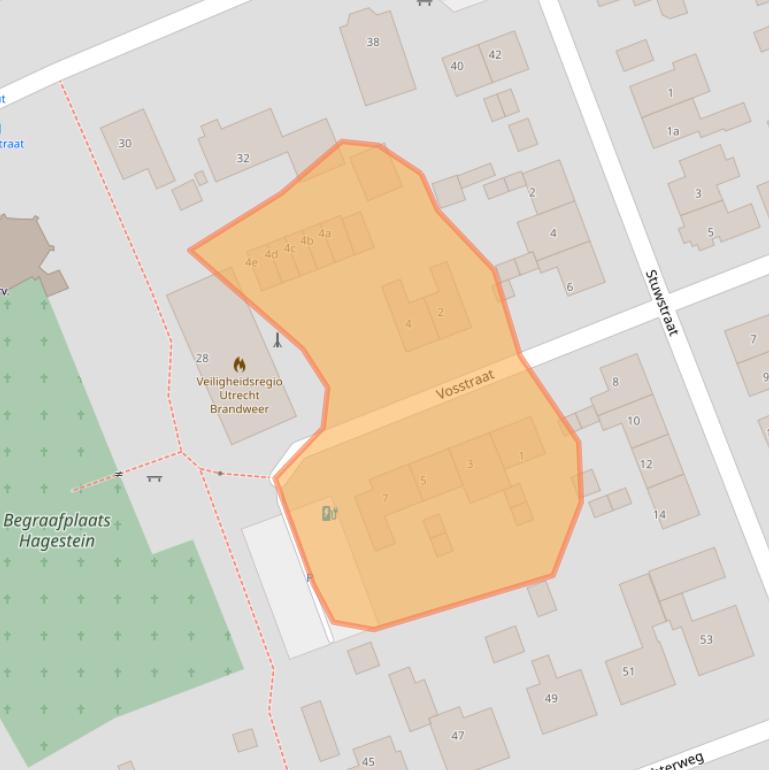 Kaart van postcodegebied 4124AR.