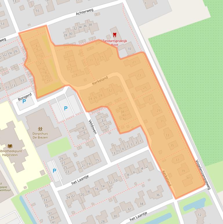 Kaart van postcodegebied 4124BA.