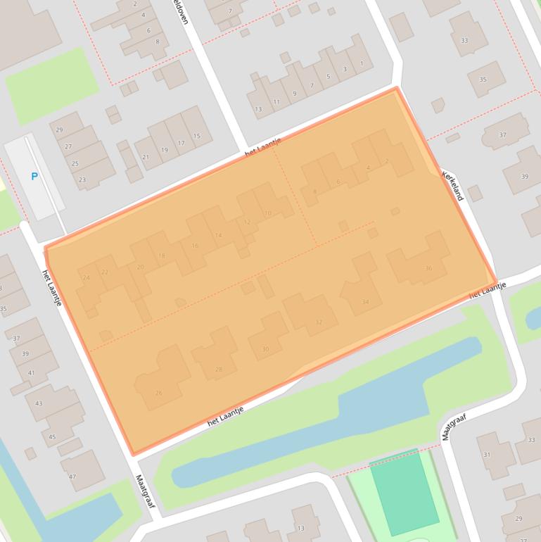 Kaart van postcodegebied 4124BC.