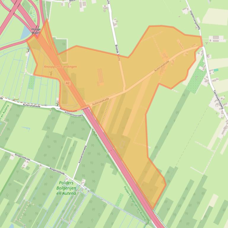 Kaart van postcodegebied 4124PE.