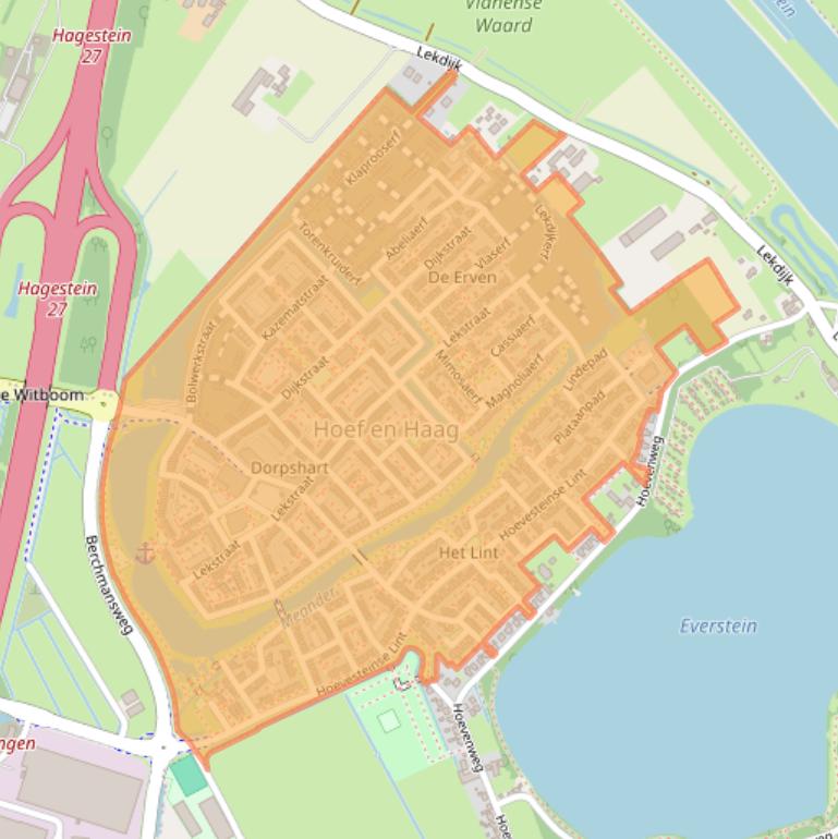 Kaart van postcodegebied 4125.