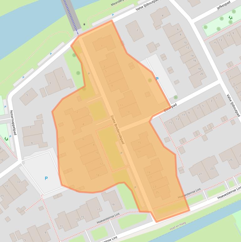 Kaart van postcodegebied 4125RE.