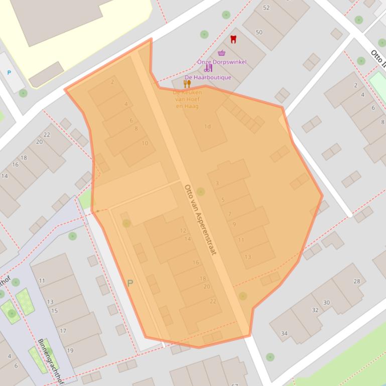 Kaart van postcodegebied 4125TE.