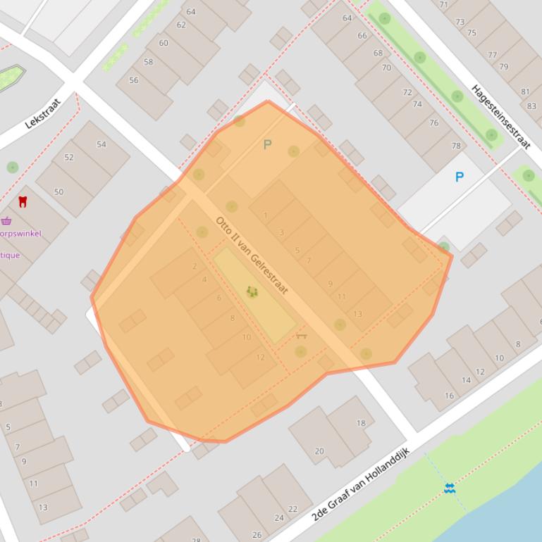 Kaart van postcodegebied 4125TG.