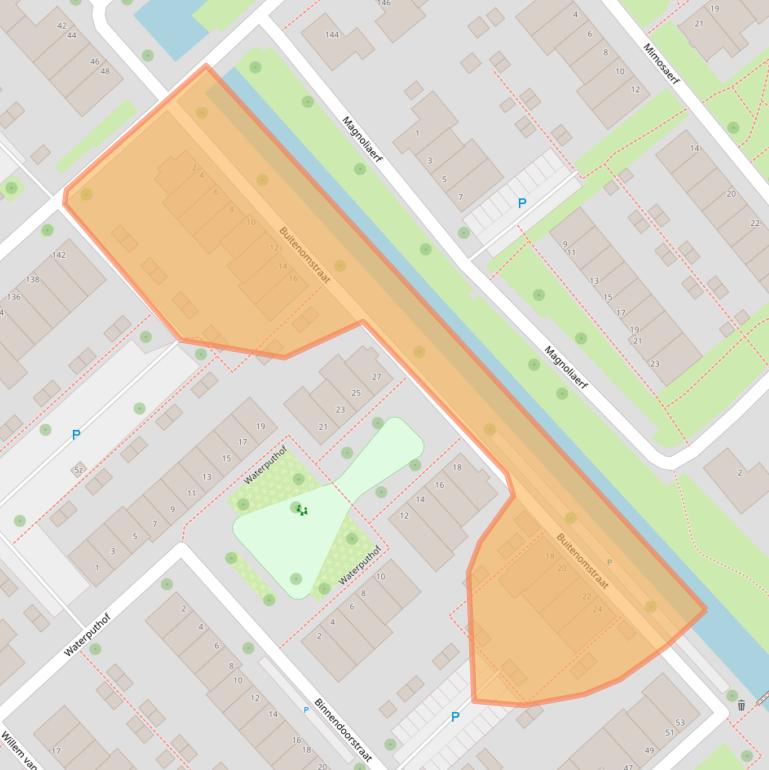 Kaart van postcodegebied 4125VC.