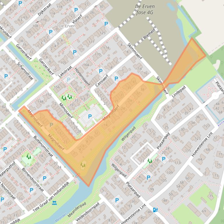 Kaart van postcodegebied 4125VD.