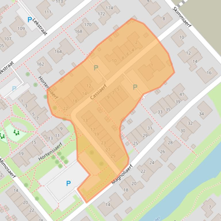 Kaart van postcodegebied 4125VJ.