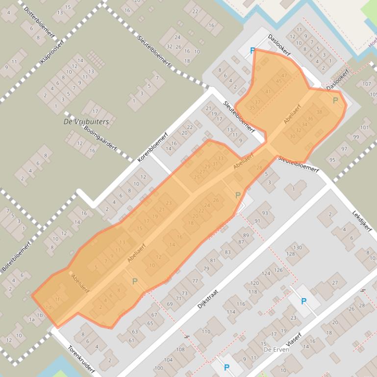 Kaart van postcodegebied 4125WH.