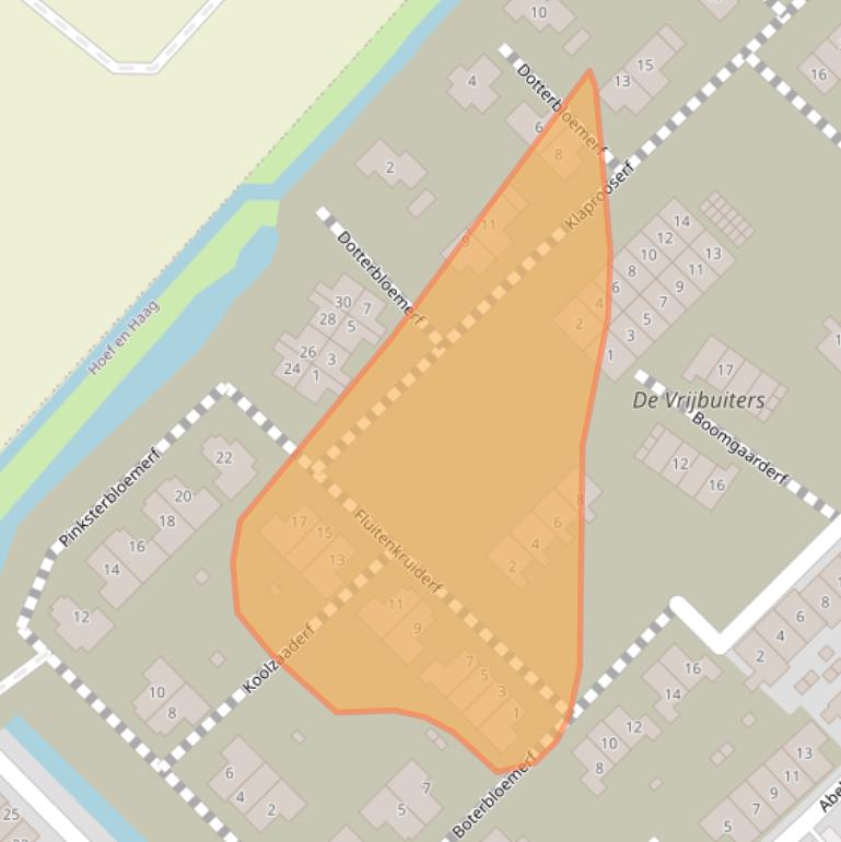 Kaart van postcodegebied 4125WP.