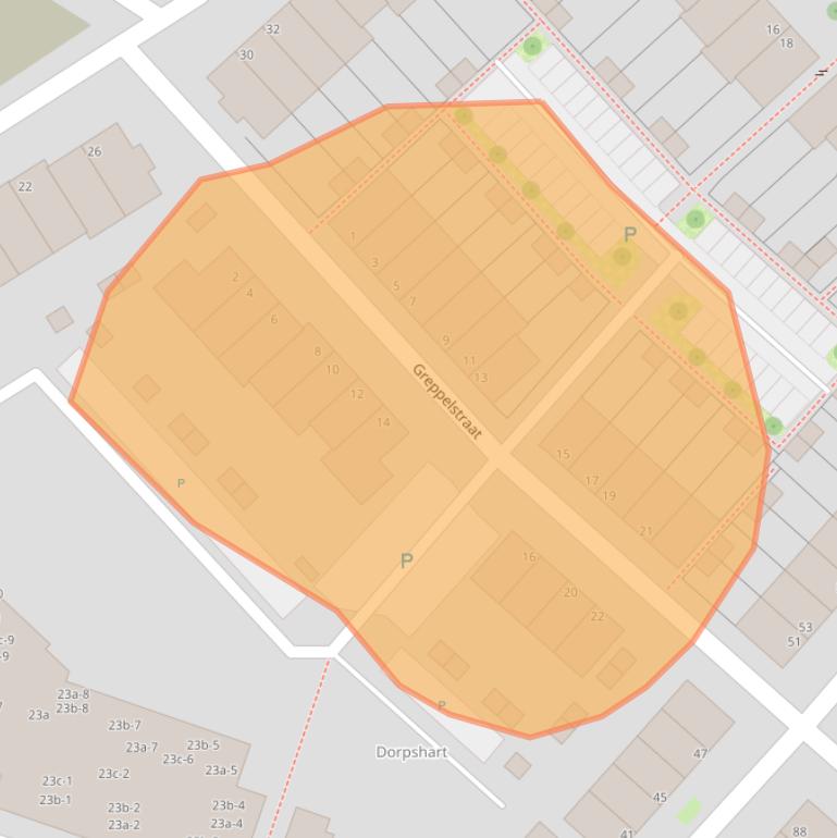 Kaart van postcodegebied 4125XB.