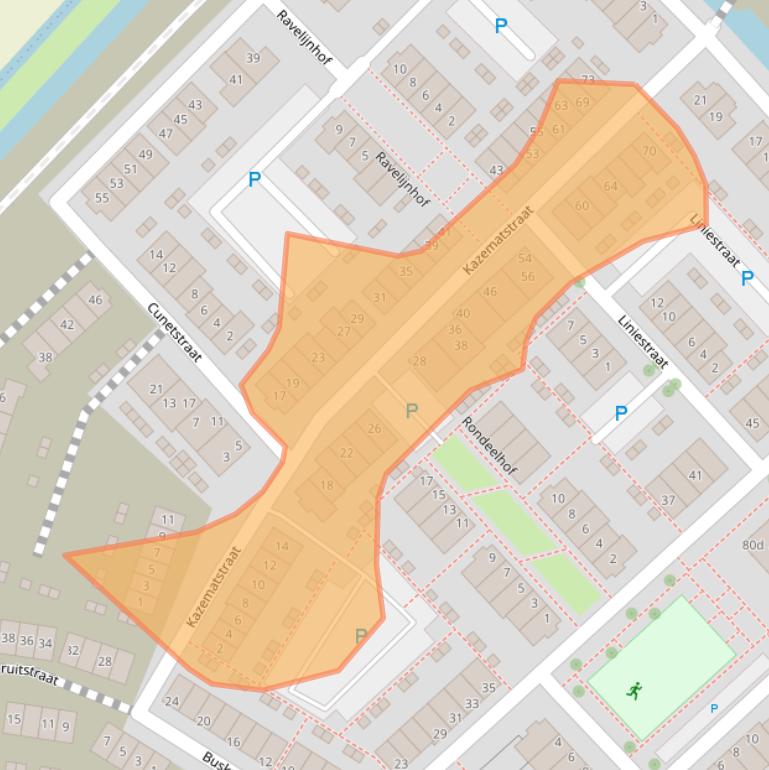 Kaart van postcodegebied 4125XK.