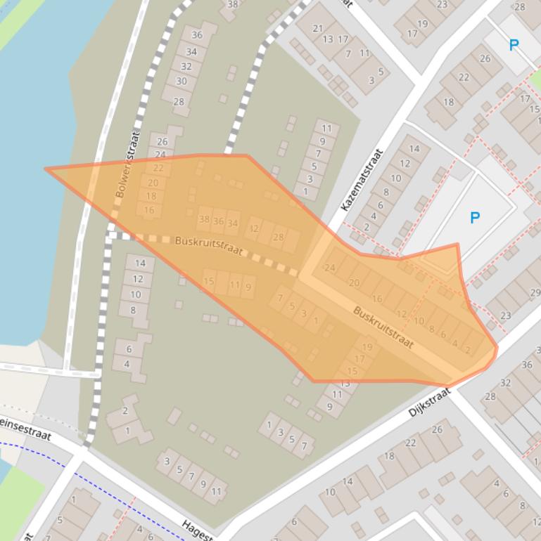 Kaart van postcodegebied 4125XL.