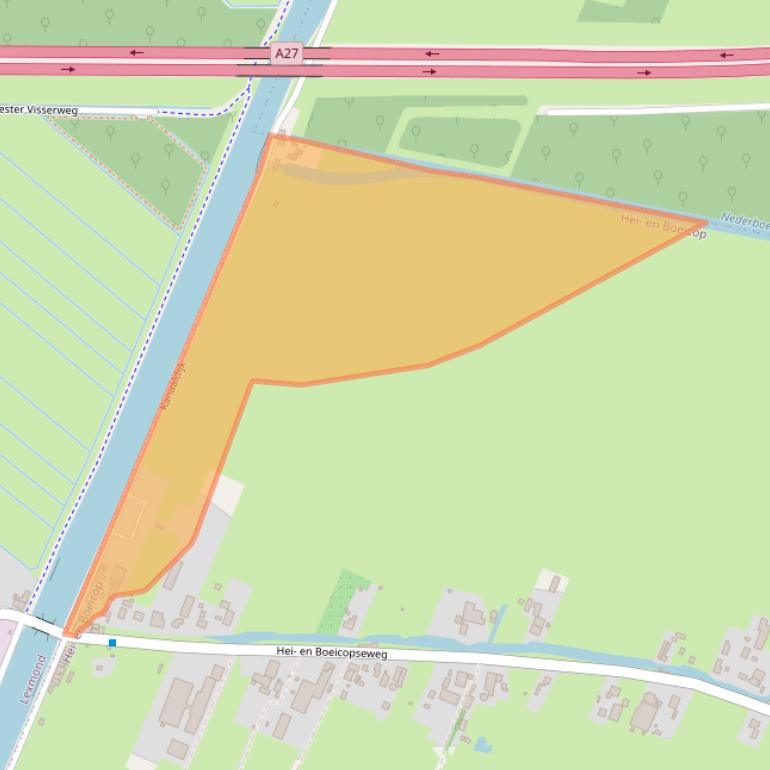 Kaart van postcodegebied 4126RC.