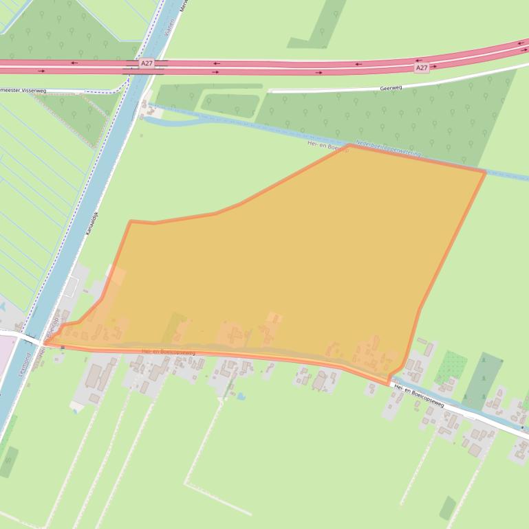 Kaart van postcodegebied 4126RM.