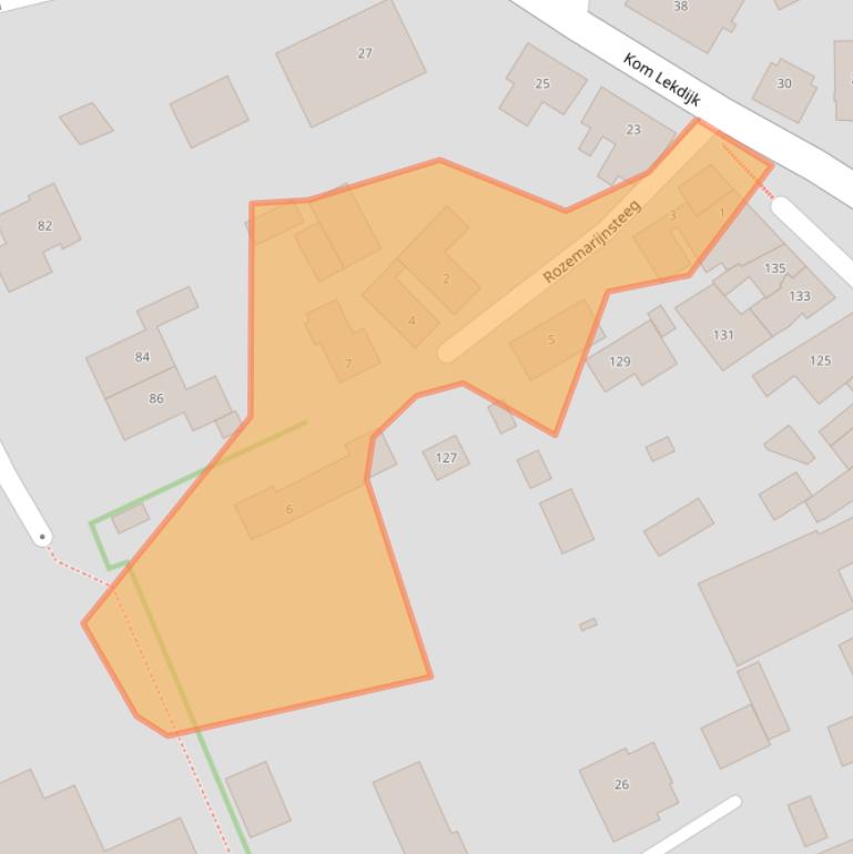 Kaart van postcodegebied 4128BL.