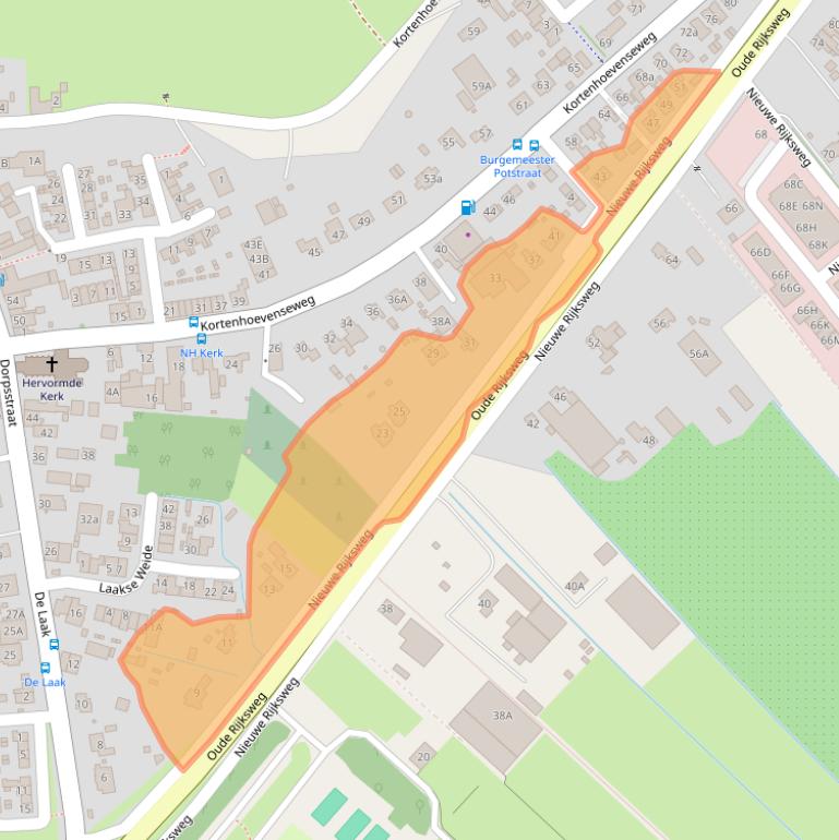 Kaart van postcodegebied 4128BM.