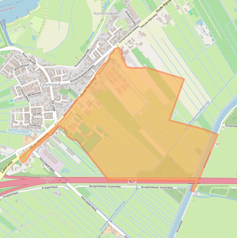 Kaart van postcodegebied 4128BN.