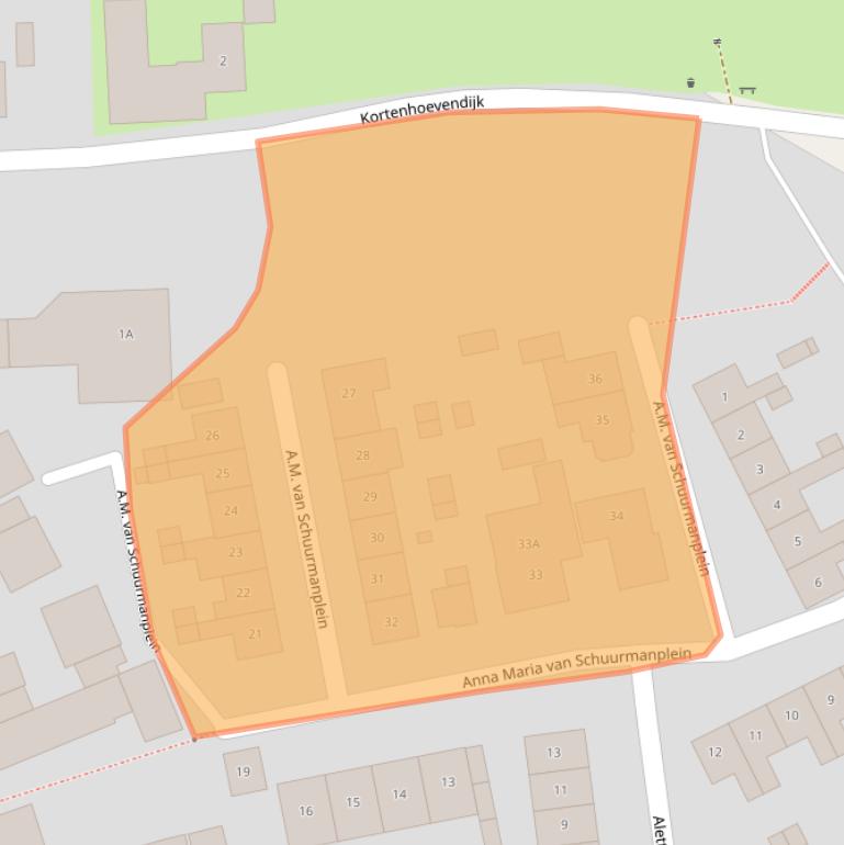 Kaart van postcodegebied 4128BS.