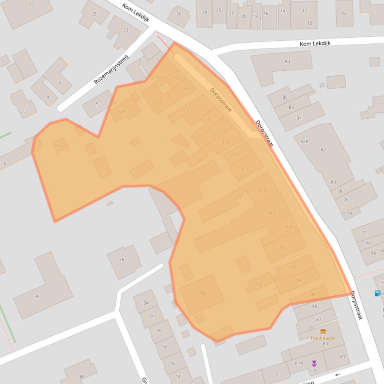 Kaart van postcodegebied 4128BX.