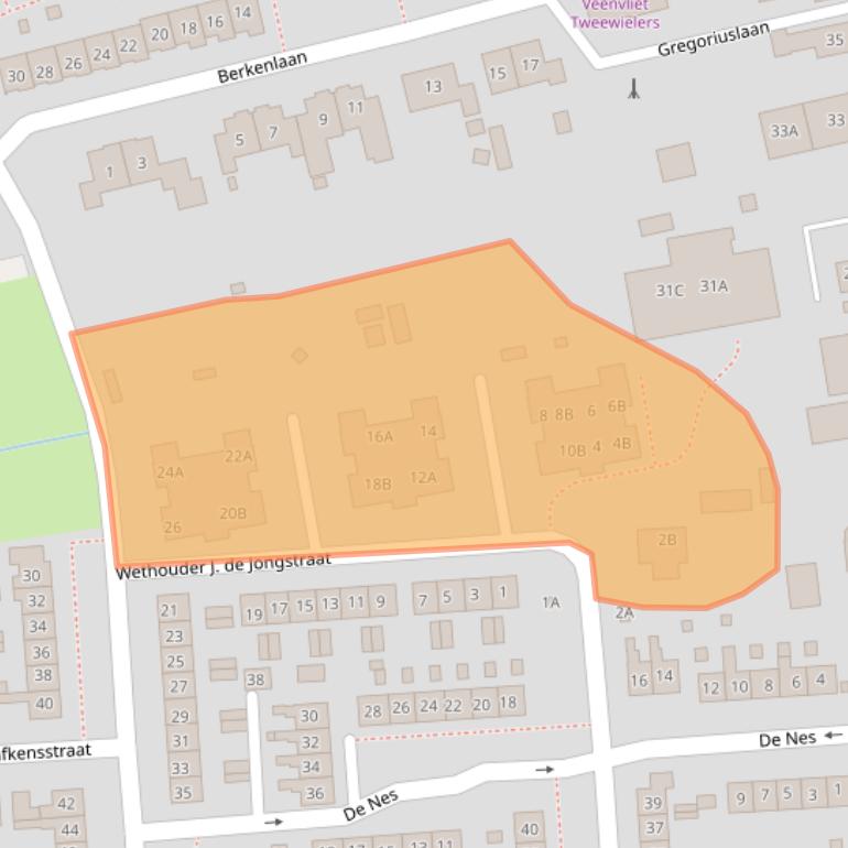 Kaart van postcodegebied 4128CG.