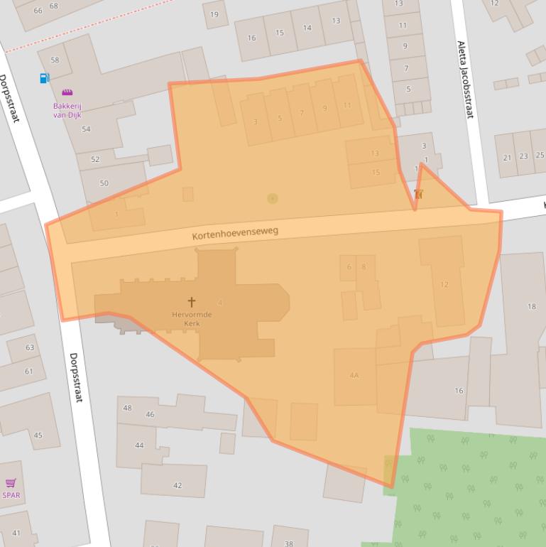 Kaart van postcodegebied 4128CL.