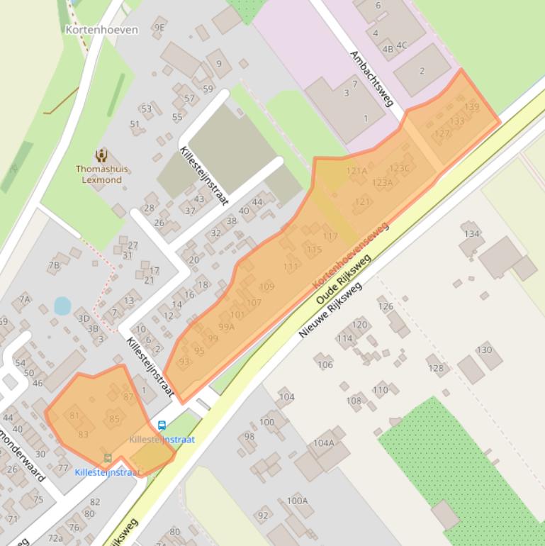 Kaart van postcodegebied 4128CP.